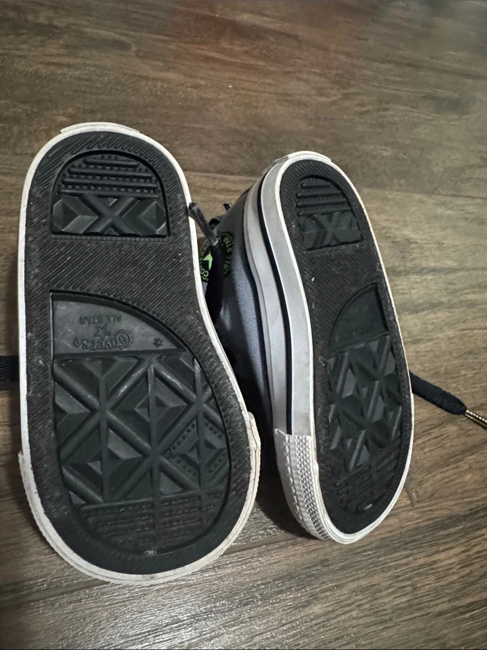 Converse baby Gray Sneakers with Green Lining